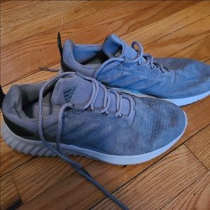 Mens gray suede addidas sneakers 10